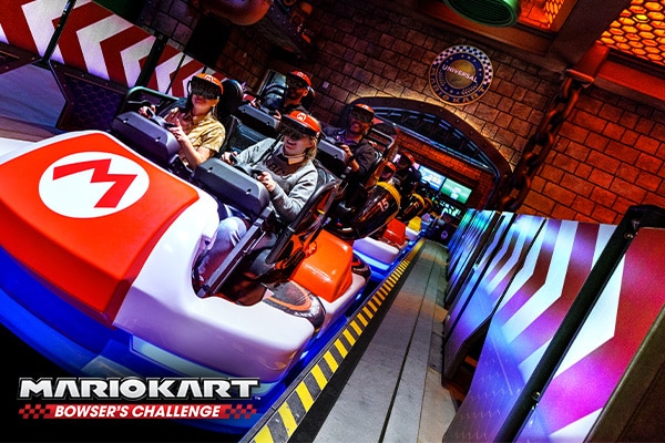 Mario Kart: Bowser's Challenge es una de las mejores atracciones de Universal Studios Hollywood. También es la más novedosa