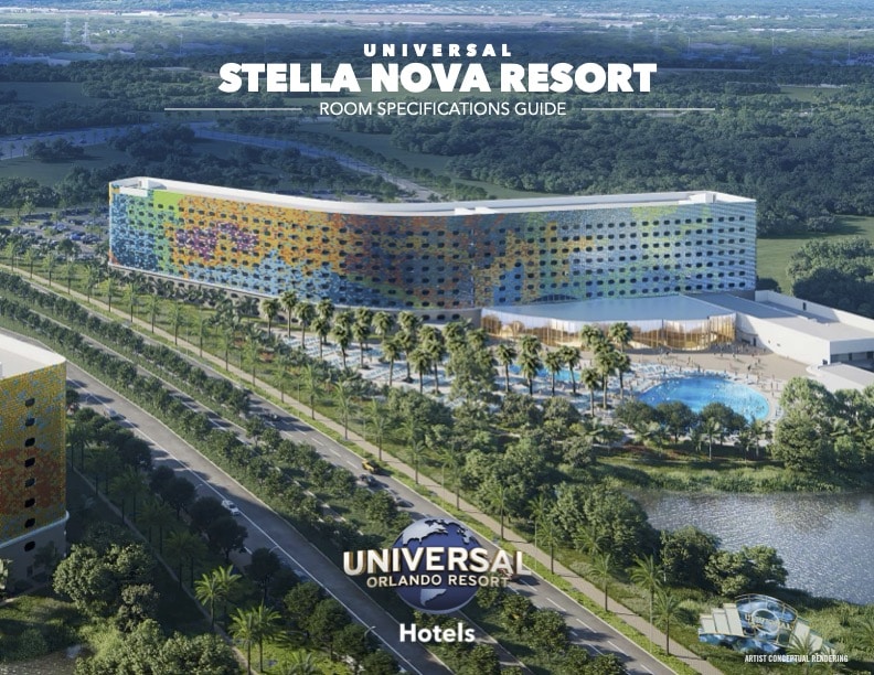 Render de uno de los nuevos hoteles de Universal Orlando. Stella Nova Resort. 