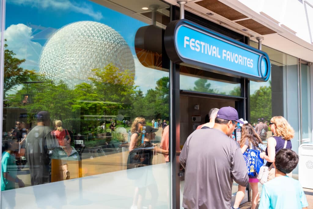 Puesto de comida en los festivales de EPCOT