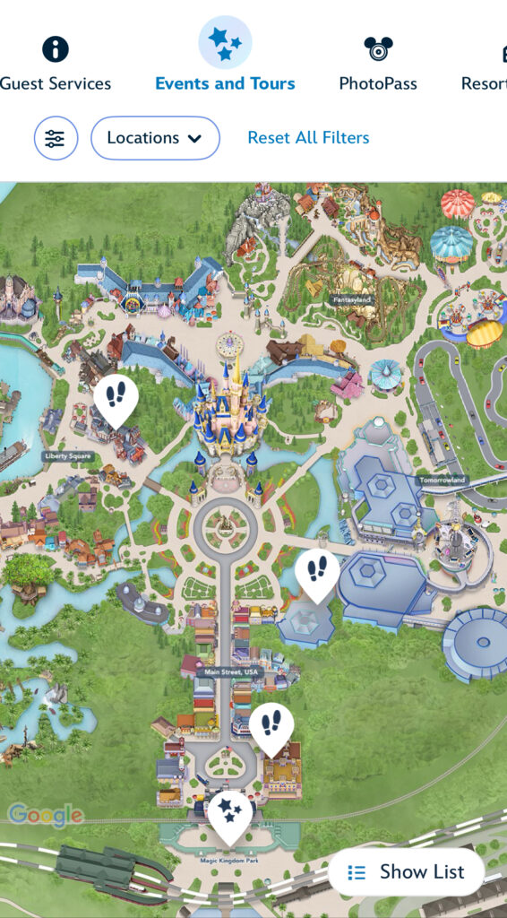 Encuentra experiencias en Disney World que no conocías en el mapa de la app de My Disney Experience