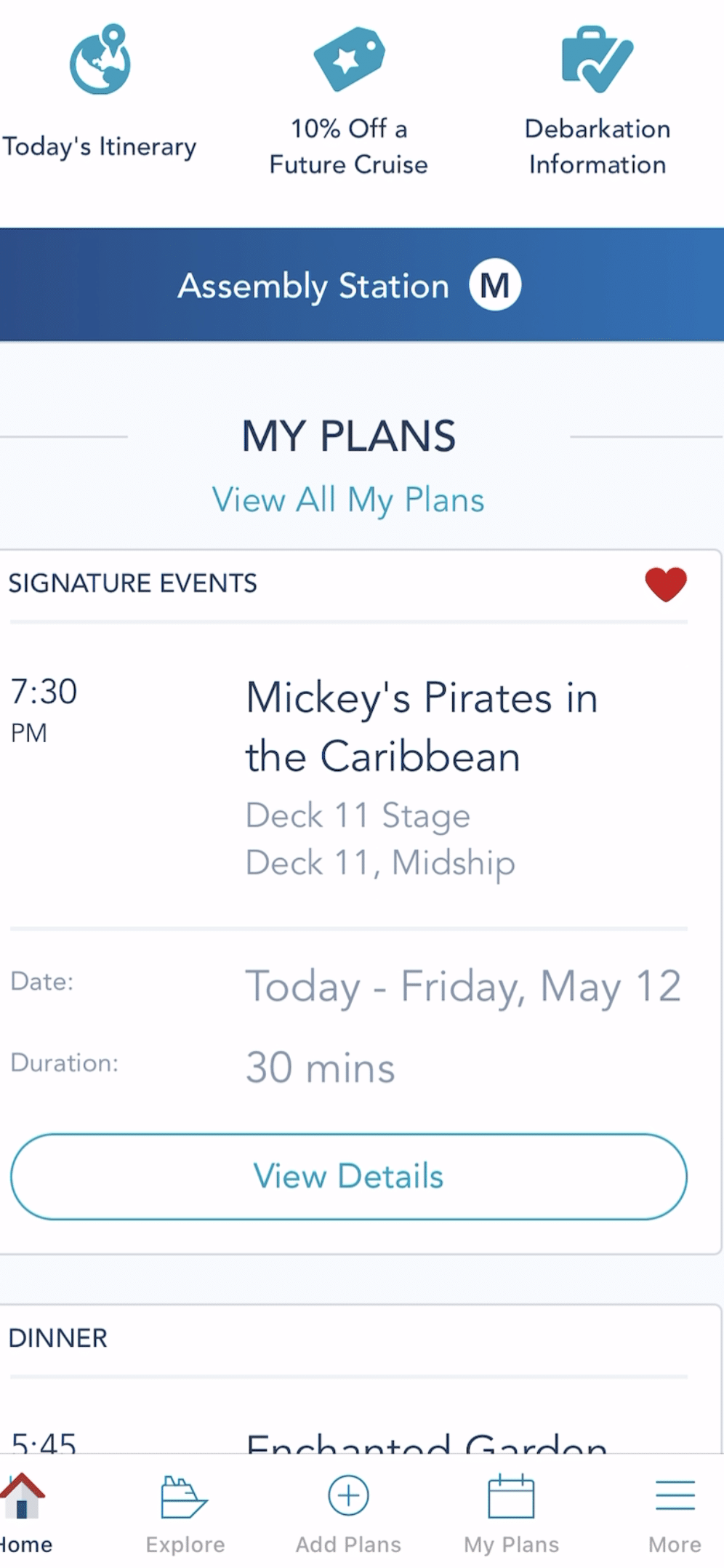 Palabras que debes conocer en tu primer crucero Disney: Navigator App es tu guía y mejor amigo durante el crucero